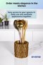 Countertop Cutlery Decorative Vertical Cutlery Cylinder Cutlery Gold Color Model 78 - 2