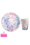 Butterfly Model Plate Cup Set 8 Li̇