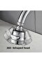 3 Function Kitchen Sink Head, 360 Degree Rotating, Saving, Faucet Head, Chrome, - 2