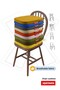 4-Piece Chair Cushion 42X42 Washable Zippered Lace-Up Garden Balcony Oval Water Oil Repellent Anthracite - 4