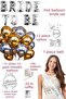 Bride to Be Foil Gold Silver Balloon Bride Bachelorette Party Concept Supplies Party Bride Set