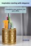 Pen Holder Desk Pen Holder Organizer Pen Holder Gold Color Model 81 - 5
