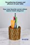 Pen Holder Desk Pen Holder Organizer Pen Holder Gold Color Model 78 - 2