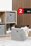 (2 Pcs) Shelf Organizer Box Set (30*30*30 cm) New Season Nano Technology Waterproof Fabric Gray