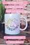 كوب لاتيه مطبوع عليه Hello Sunshine مع مقبض على شكل حرف T - 2