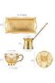 Coffee Cup Turkish Coffee Metal Cup Set Copper Coffee Cup with Tray and Moka Pot 2-Piece - 6