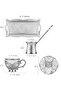 Coffee Cup Turkish Coffee Metal Cup Set Copper Coffee Cup with Tray and Moka Pot 2-Piece - 6
