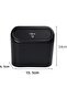 Car Trash Can Portable Car Interior Portable Lid Organizer Trash Can Push Lid Bucket (BLACK) - 3