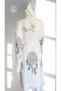 100% Cotton Muslin Stone Ethnic Patterned Bathrobe - 5