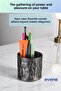 Pen Holder Desk Pen Holder Organizer Pen Holder Silver Antique Color Model 76 - 2