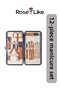 Stainless Steel Manicure & Pedicure Set with Bag 12 Pieces - 2