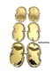 6 Pieces Gold Stainless Steel Artnova Tea, Coffee, Treats and Dowry Presentation Tray