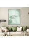 Amazing | Green Leaf Shadow Elegant Model G2 | Framed Tempered Glass Table Single Vertical