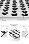Black Hearts and Gold Heart Written Patterned Set of 2 Non-Slip Base Washable Bath Mat Set - 4