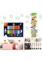 Set of Two Self-Adhesive Transparent Cute Safari Height Measure + Planets Themed Multiplication Table P - 2