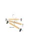 Wooden Hanger Natural Color Clothes Pegs for Pants, Skirts, Clothes Hanger Luxury Pants Hanger 12 Pieces - 2