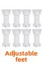 Furniture Base Kitchen Cabinet Table Pouf Coffee Table Tv Unit Leg Adjustable 10 cm White Leg (8 Pieces)