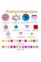 Giraffe Three-dimensional Dark Pink Hearts Geometric Shapes Stone Gem Sticker Decal Label - 4