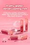 Long Lasting, Velvet Textured, Matte Korean Lip Tint – Pretty Water Velvet Tint 2.6g (Coral Pink) - 3