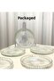 Santa Mini Glass Round Plate Snack Bowl 2 Pieces - 3