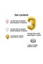 4 Years Old Retro Chrome Gold Pink White Balloon Set Birthday Balloon with Gold Numbers Stylish Party Ornament - 2