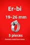 Stainless Steel Hose Clamp 19 X 26 X 5 Pcs High Strength, Industrial Quality