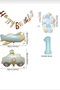 Blue Age Foil Balloon Retro Airplane Police Car Balloon Retro Birthday Party Set Ornament - 2
