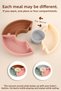 Vacuum Silicone Puzzle Food Plate - Vacuum Based 4 Compartment Baby Puzzle Food Plate 4 Colors - 2