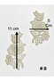 Silver Glitter Iron-On Embroidery Applique / Glitter Applique Set of 2 # 8 - 2