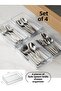 4Pcs XL Drawer Cutlery & Spoon Holder Organizer Scoop Spatula Organizer Box