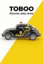 1:32 Volkswagen Beetle, Classic Black Police Car – Metal Alloy – High Detail Vosvos 10cm - 3