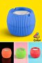 Set of 4 Odorless Metal Lid Chubby Ashtray - 2