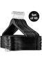 48 Pieces a Quality Plastic Hanger Black Clothing Clothes Hanger Hanger Shirt Hanger Trouser Hanger - 5