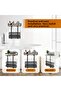 Bathroom Shelf Towel Holder Decorative Bathroom Organizer Multipurpose Soap Holder Shelf Wood + Metal - 4