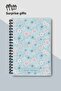 Daily Planner A5 Notebook, Notes, to Do, Flexible Cardboard Cover, 100 Days, Blue Floral - 4