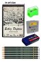 A4 Sketchbook with Spral 50 Sheets Charcoal Drawing Set Dough Eraser Fatih Graduated Pencil Hobby Design