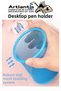 Cylinder Table Top Pen Holder 1 Piece Metal Mesh Colored Perforated Round Pen Holder Office Desk School - 4