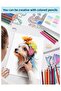 A3 Ring Binder Sketchbook Spiral Roller Pen Holder Black 24 Compartments 24 Colors Gouache Graduated Pen Dough - 8