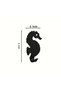 Set of 3, Metal, Seahorse Wall Hanger - Adhesive and Stylish Decorative Hangers - Hole-Free Mounting - 2