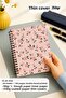 Set of 2 Dotted Notebooks, A5 Size 50 Sheets 100 Pages Set of 2, Pink Flower - 2