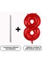 8 Years Old Cars Cars Lightning Mcqueen Race Car Concept Balloon Red Red Number Birthday Set - 4