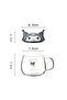 Kuromi Cartoon Glass Drinking Cup with Lid Cute Transparent Bubble Tea Household Milk Cup - 4