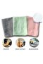 Microfiber Glass Mirror Wiping Cleaning Cloth Set for No Stain for Bureau Home Office Hygiene - 2