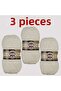 Star Lurex Metallic Silvery Beige Hand Knitting Yarn 005A 3 Pcs 100g