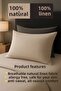 Deep Sleep with Natural Linen Touch: 100% Linen Cotton 2-Piece Pillowcase (50X70 cm)