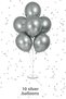Happy Birthday Written Banner 2 Pieces of 7 Balloon Stand 10 Pieces of Silver 10 Pieces of Blue Balloon Birthday Set - 4