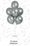 Happy Birthday Foil Balloon 2 Pieces of 7 Balloon Stand 10 Pieces Silver 10 Pieces Blue Balloon Birthday Ornament - 4