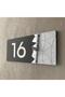 Smoked Mirrored Door Number Self Adhesive Practical with Tape on the Back 20X10 -16 - 4