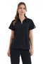 One Top Side Pocket Hidden Zipper Polo Neck Doctor/Nurse Surgical Jersey Black |   Brlmedinilya - 2