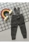 Smoked Color High Waist Front Cross Strap Adjustable Ribbed Baby Knitwear Leggings - 5